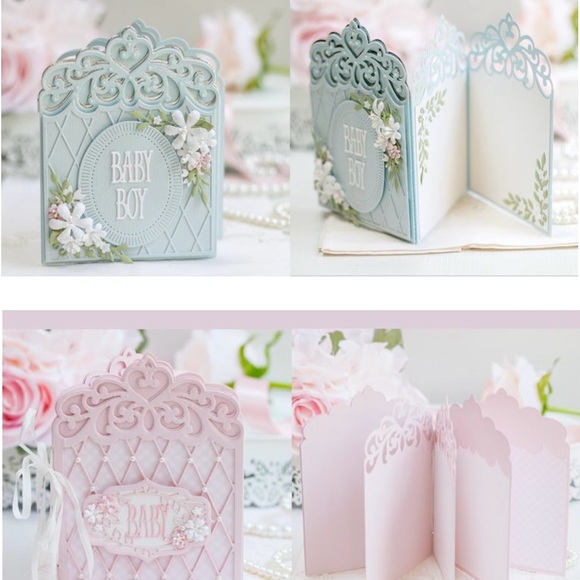 BEAUTIFUL Spellbinders 13pc Tiara Trifold Club Die Of The Month - Picture 4 of 11